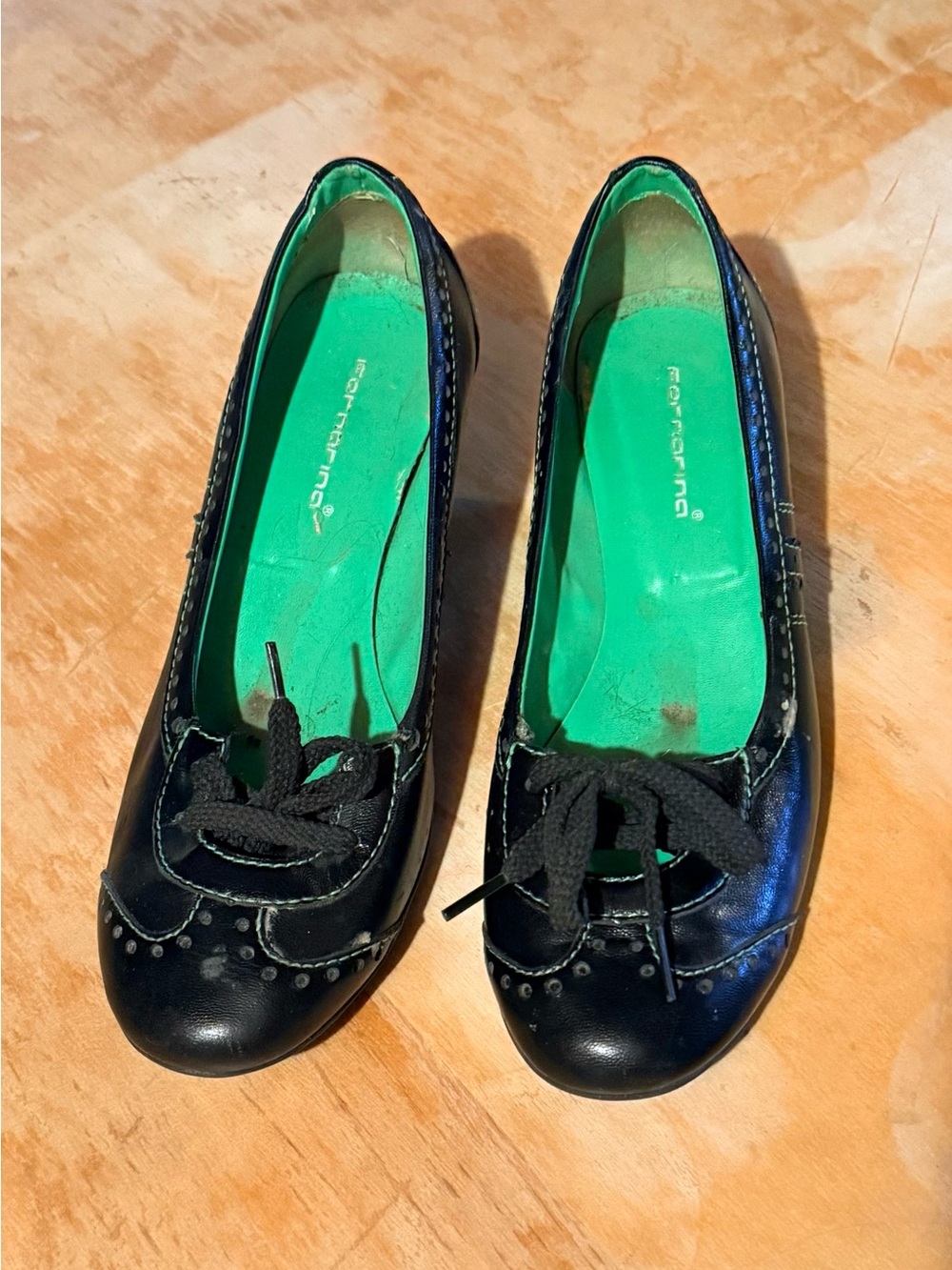Y2K FornarinaWomen's Black Lace-Up Kitten Heel